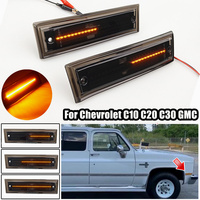 2xFor Chevrolet Suburban C10 C20 C30 LED Front Bumper Side Marker Light Turn Signal Lamps GMC C1500 C2500 C3500 Jimmy