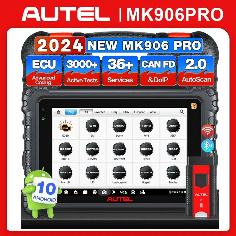 

Autel MaxiCOM MK906Pro Diagnostic Scanner ECU Coding Diagnostic Tools Bi-Directional Control Upgrade of AUTEL MS906BT MS906 Pro