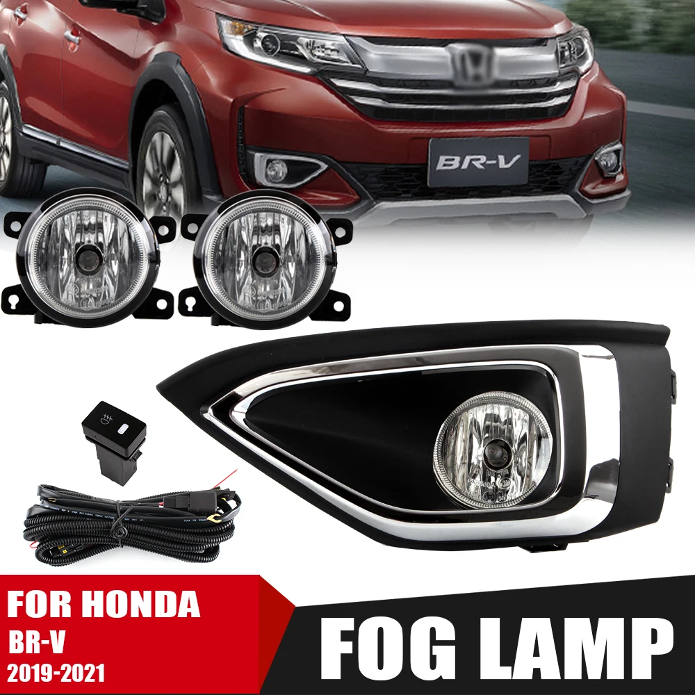 

Комплект для модернизации передних противотуманных фар DLAA для HONDA BR-V 2019 2020 2021, версия BRV, дополнительный комплект противотуманных фар BRV с переключателем и проводкой
