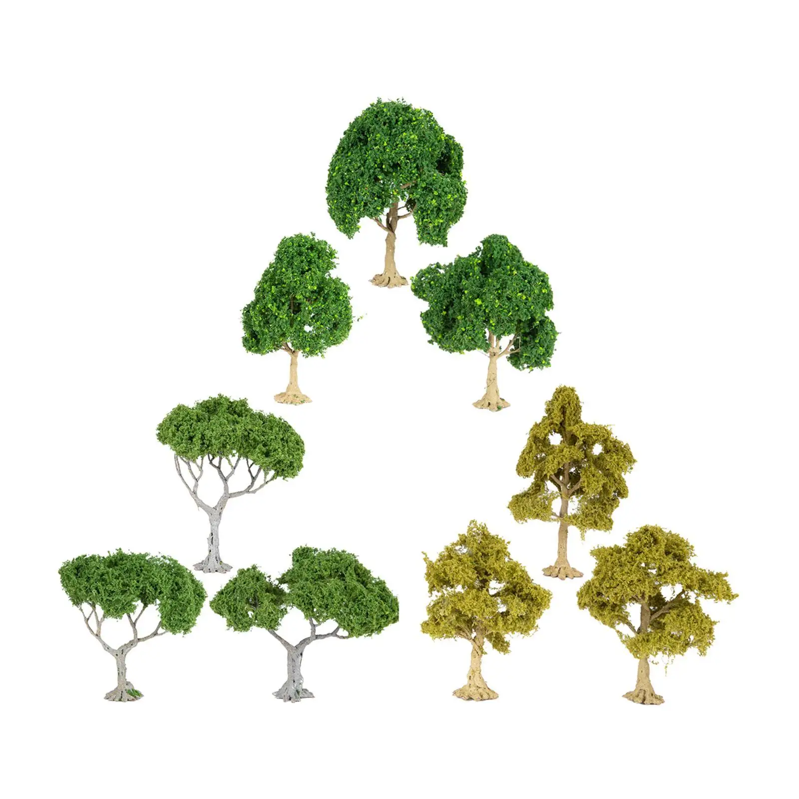 3x arbres miniatures chemin de fer paysage vert arbre paysage arbres Train chemin de fer