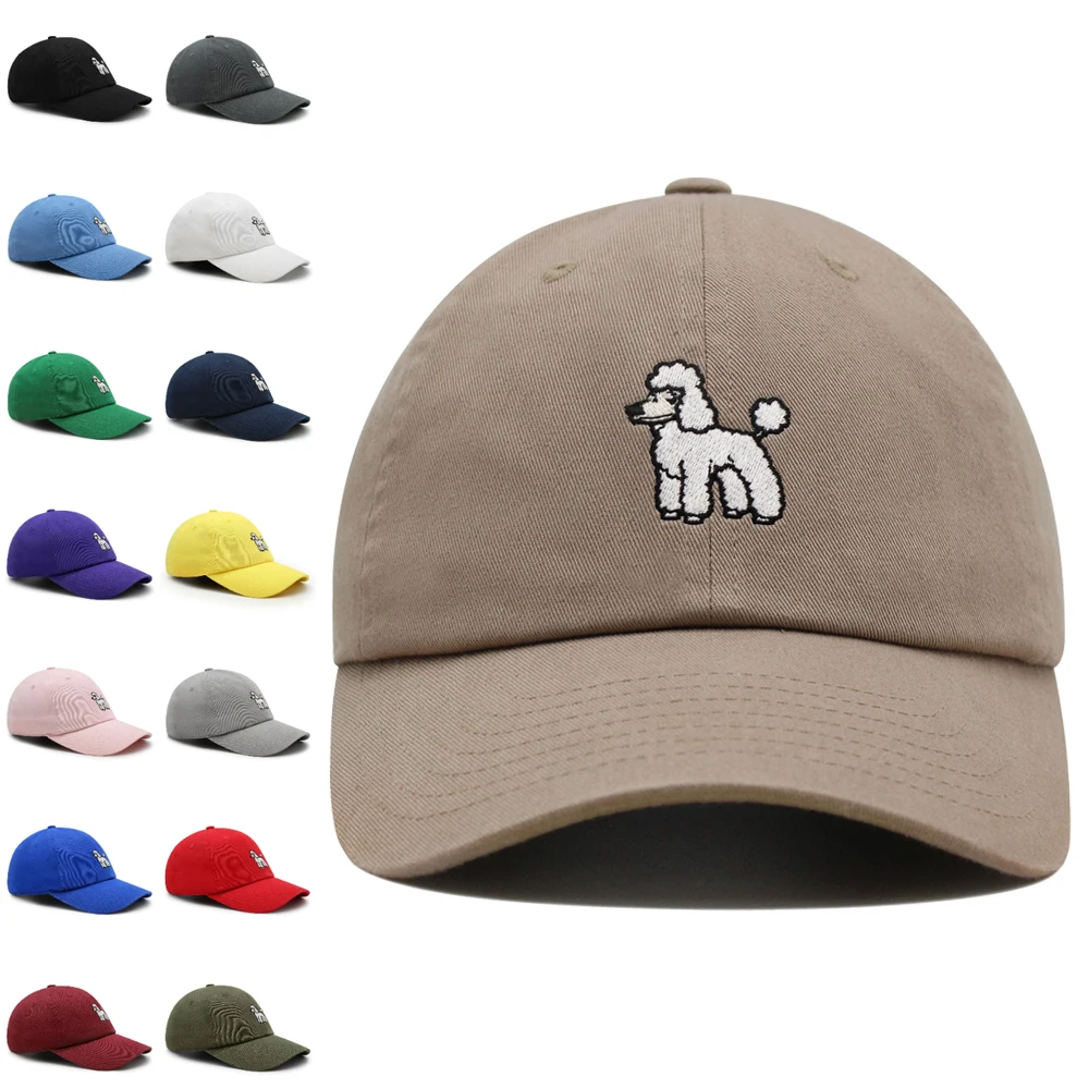 Fancy Poodle Dad Hat Cute Kawaii Embroidered Baseball Cap Pet Puppy Trucker hat