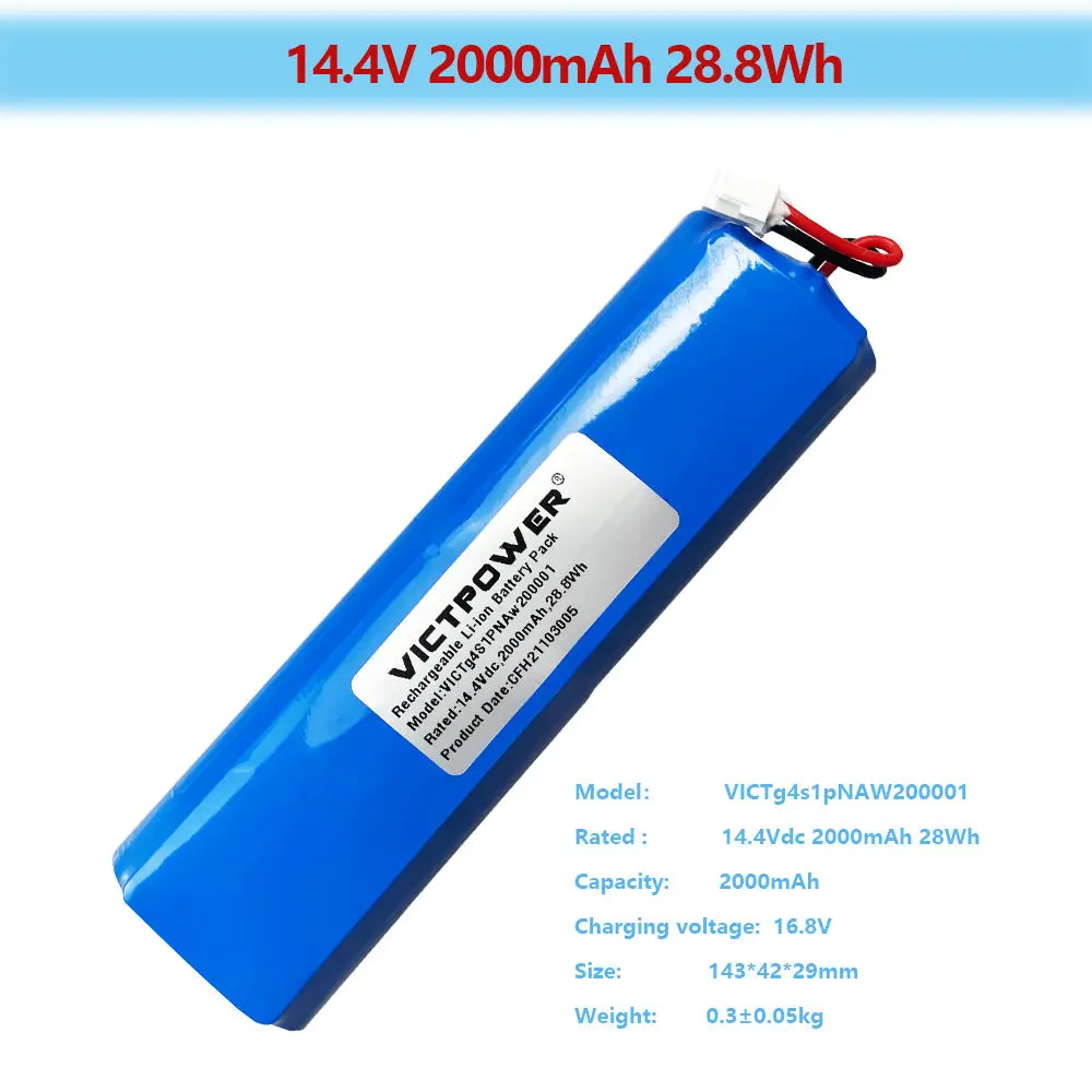 Victpower Factory Direct 14.4V 2000mAh 28.8Wh Rechargeable Lithium Battery Pack Cylindrical Ion Batteries for Gun Massage,Toys
