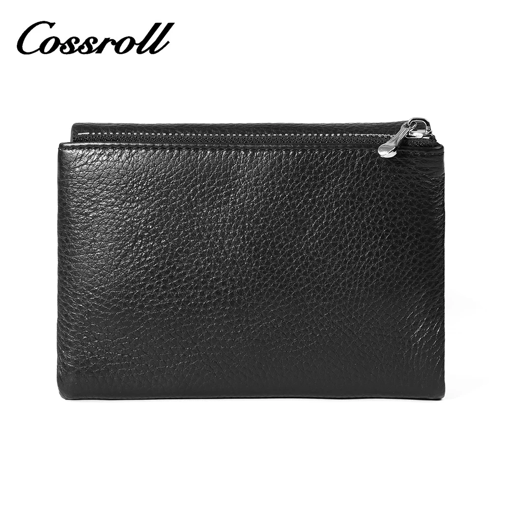 Genuine Leather Women's Wallet First Layer Cowhide Clutch Card Holder Russian Coin Women's Short Wallet