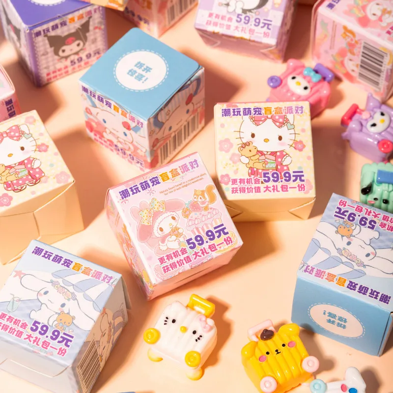 36pcs Sanrio Blind Box Toys Anime Figurine Handmade Ornaments Random Blind Box Cute Resin Doll Decor Toy For Kids Holiday Gifts