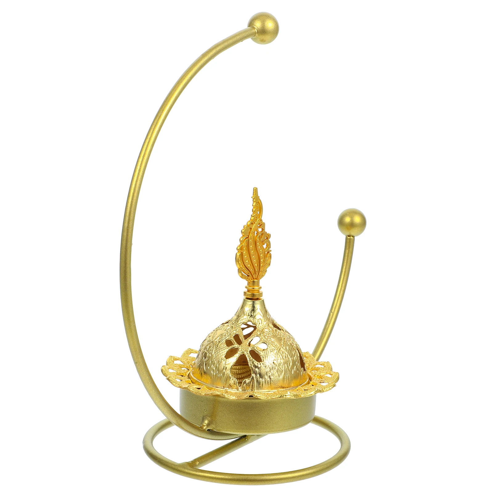 

1pc Metal Incense Home Decor Aromatherapy Wax Melts Creative Holder Heater Middle East Censer Arabic Censer Retro Style