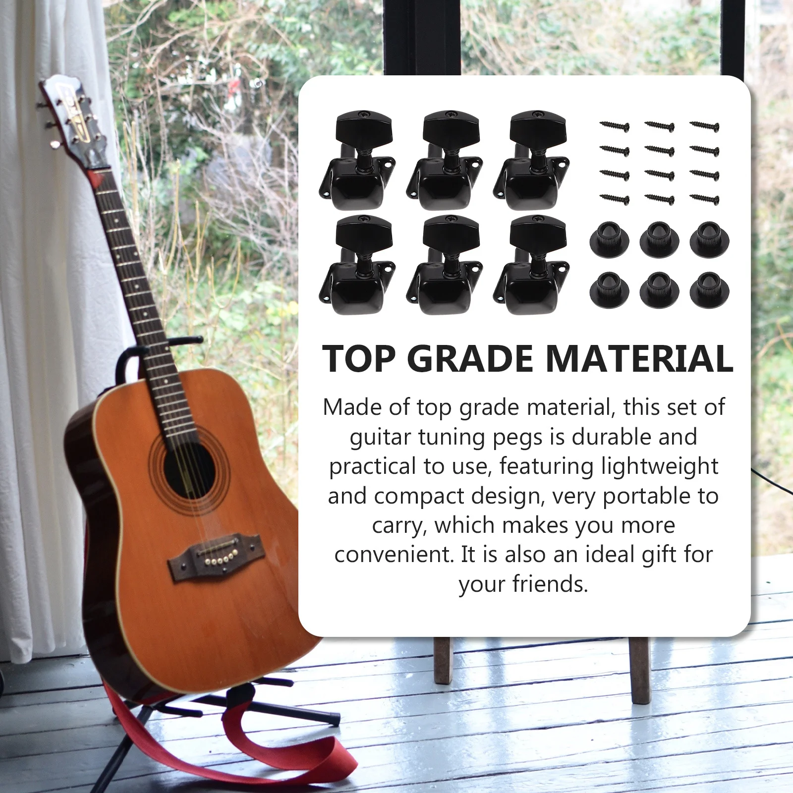 

Guitar Parts Head Knob Machine Tuning Peg Premium Tuner Portable for Lightweight Advanced Accessory