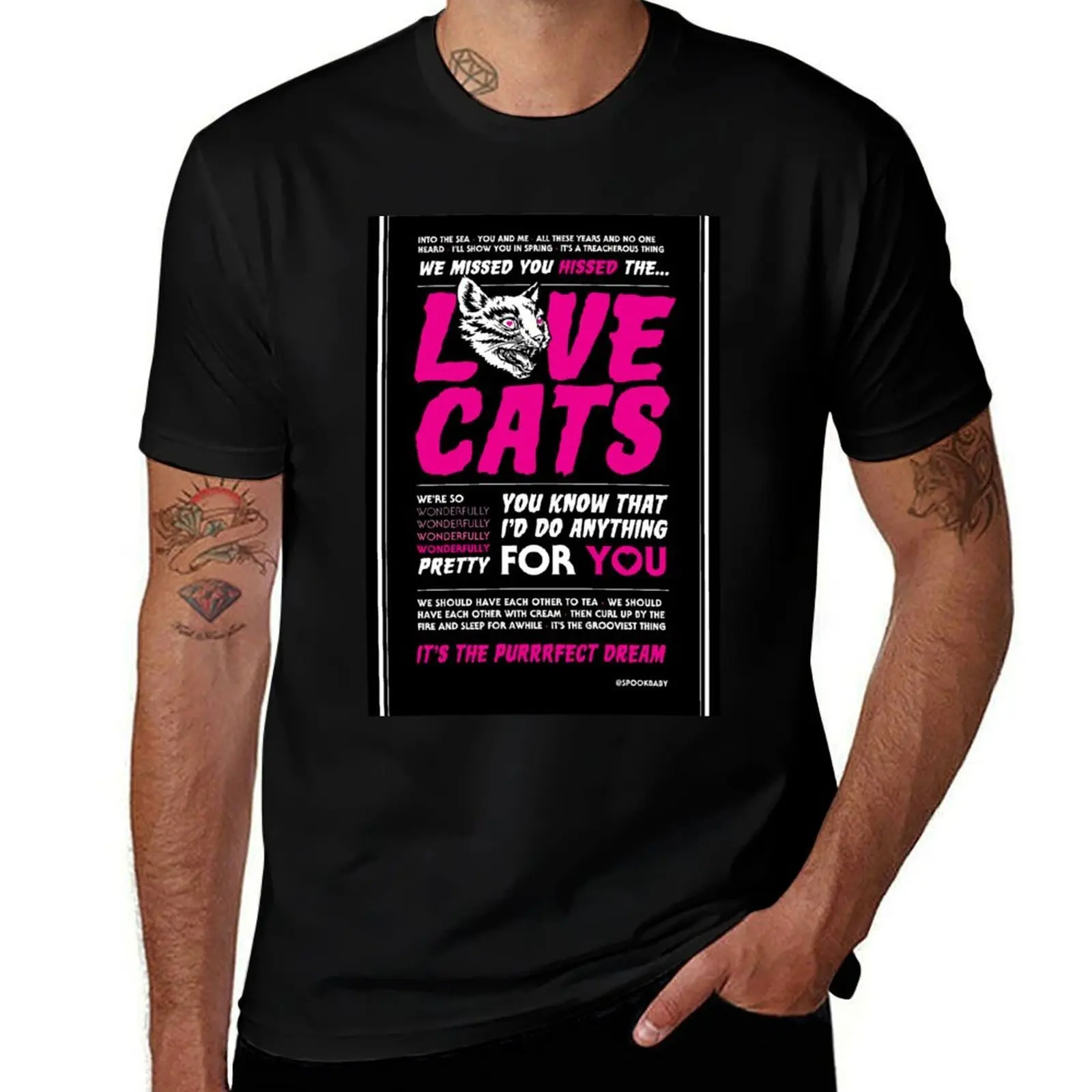 

Love Cats T-Shirt t shirts for man cotton funny man t shirt cotton t shirts cotton 100% T-Shirt