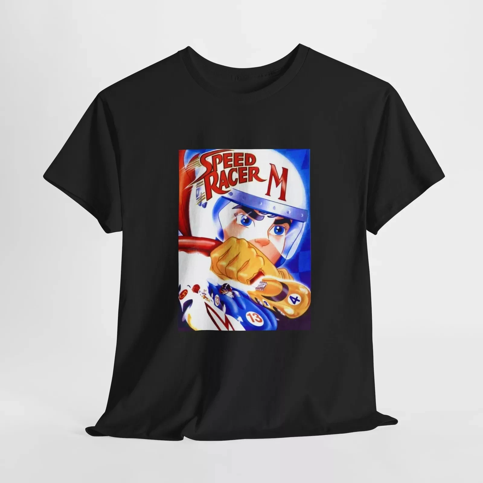 

Summer Speed Racer Cartoon T-Shirt, Racing Tee, Vintage Car Top, Retro Gift, Animation Original Restoration Limited Edition