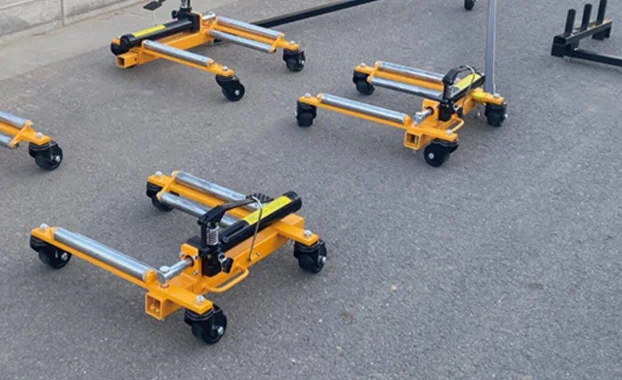 2Ton Hydraulic Car Moving Dolly Vehicle Shifter Wheel Jack 360 Degree Swivel Casters Car Mover for Garage Parking
