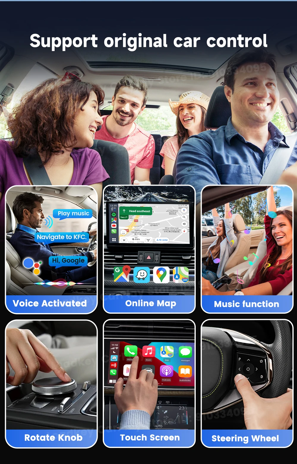 CarlinKit Android AI Box Wireless Adapter Lite S Kabelloser Dongle CarPlay Android Auto für IPTV YouTube Netflix Spotify HD-Ausgang – Detail 13