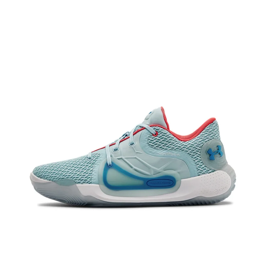 Under Armour Spawn 2 Basketball Shoes Unisex Low Top Light Blue 3022626-401