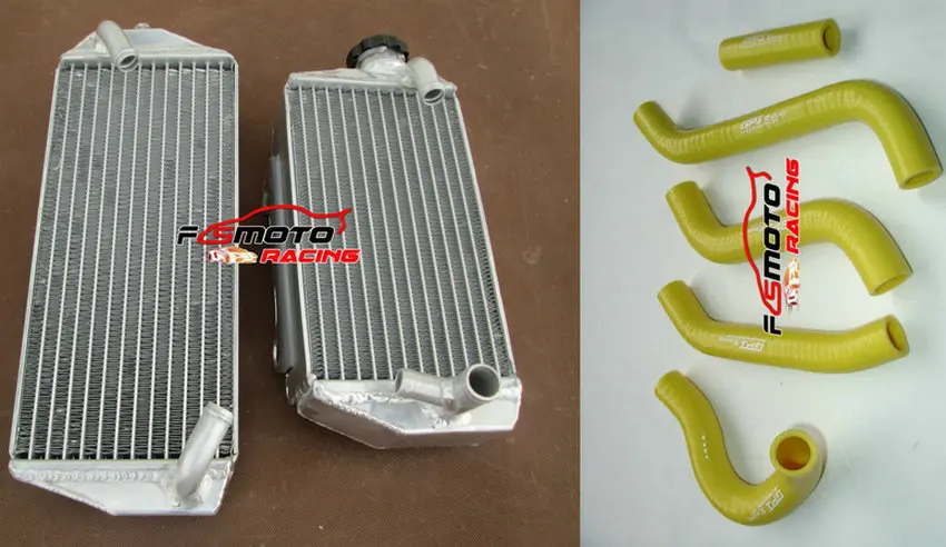 Aluminum Radiator + Hose For Suzuki RMZ450 RMZ 450 2007-2019 08 09 10 11
