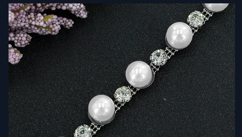 10 Meter Strass-Glitzerkristall-Diamantkette mit Eingelegten Perlen, DIY-Bastelbedarf, Geschenkdekoration, Taschen-, Hut- und Kleidungszubehör – Detail 3