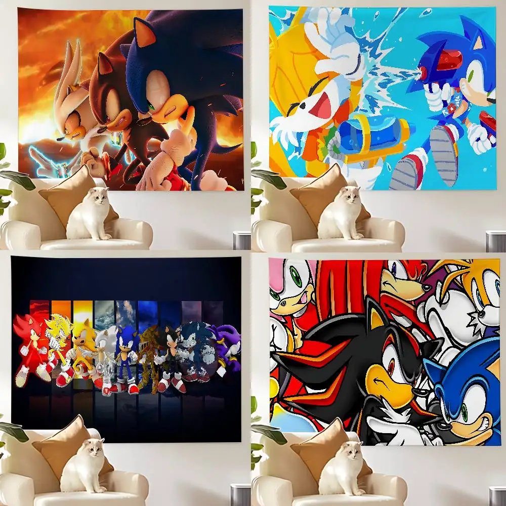 

Cool Anime S-Super-S-SonicS Customizable Tapestries, Tapestries Of Various Styles, Anime-themed Wall Hangings Celebrity Printing