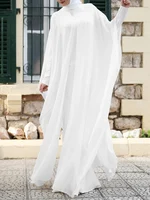 ZANZEA-Robe Abaya en Mousseline de Soie pour Femme, Robes Musulmanes Eid Mubarek, Hijab à Manches sulf, Vêtements Isamiques Éducatifs à la Mode 4