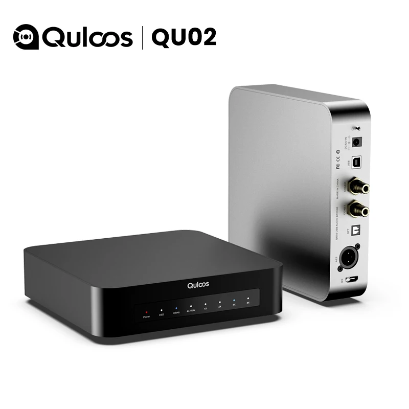Quloos QU02 USB Bridge واجهة الصوت الرقمية - SPDIF AES/EBU I2S تدعم DSD512 للصوت عالي الدقة