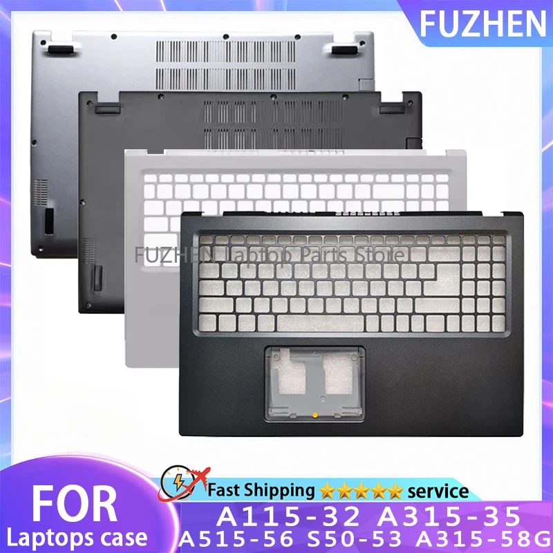 

New For Acer Aspire A115-32 A315-35 A515-56 S50-53 A315-58G Upper Lower Cover Palm Rest Case Bottom Shell Back Base