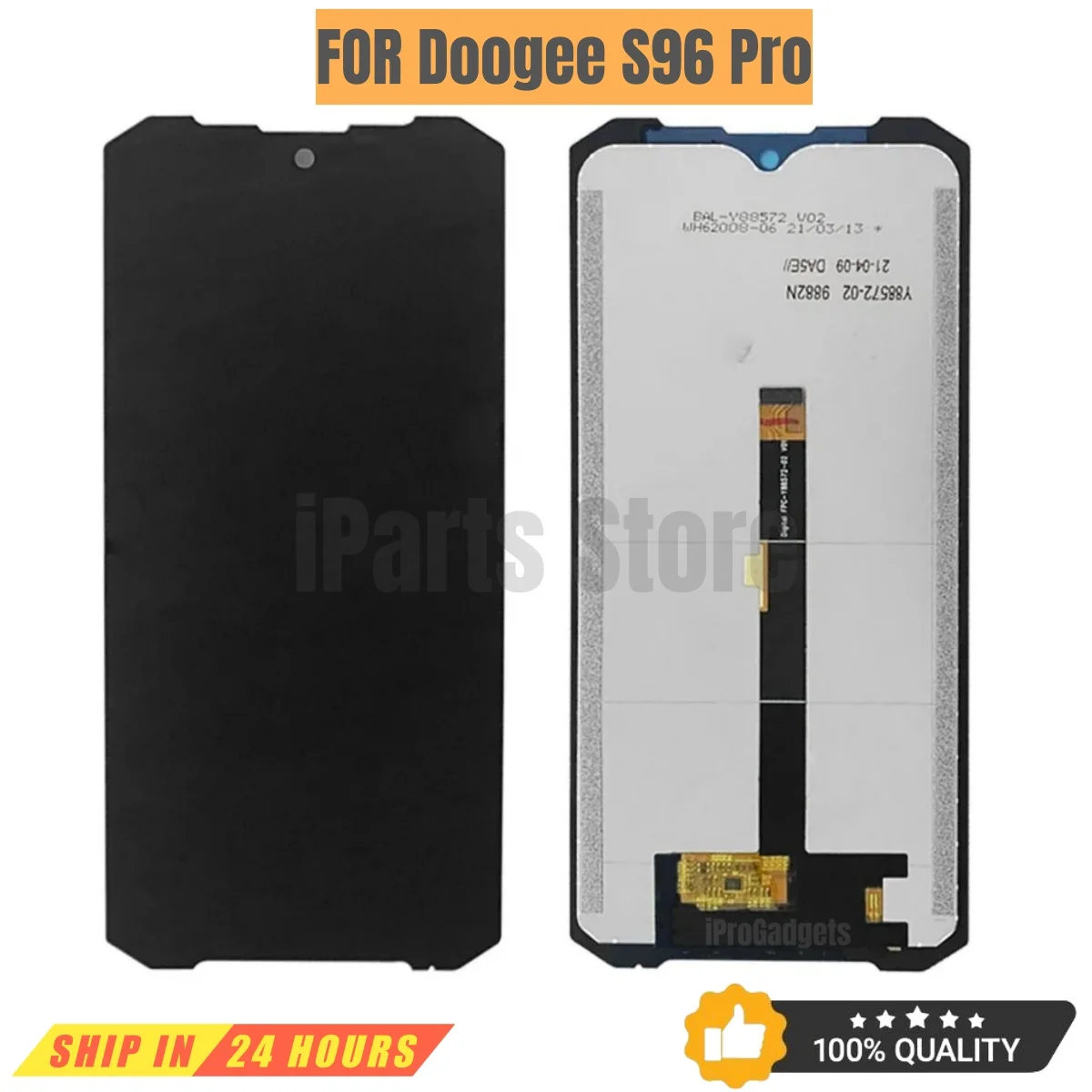 IParts-Replacement LCD Display Touch Screen for Doogee S96 Pro, Repair Parts