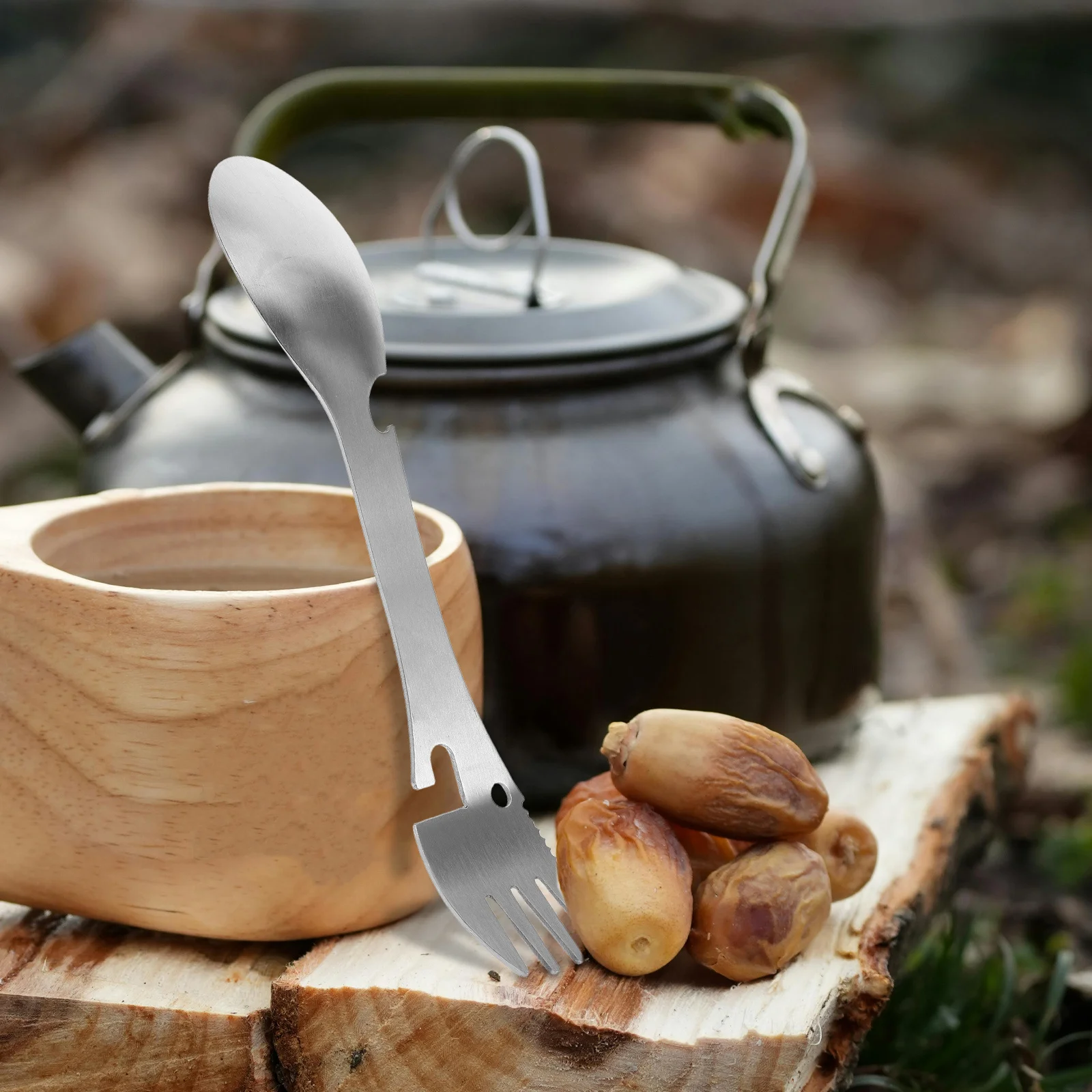 

Stainless Steel Spork Multi-Use Spoon Fork Combo for Camping Hiking Picnics Portable Reusable Travel Utensils Outdoor Gear