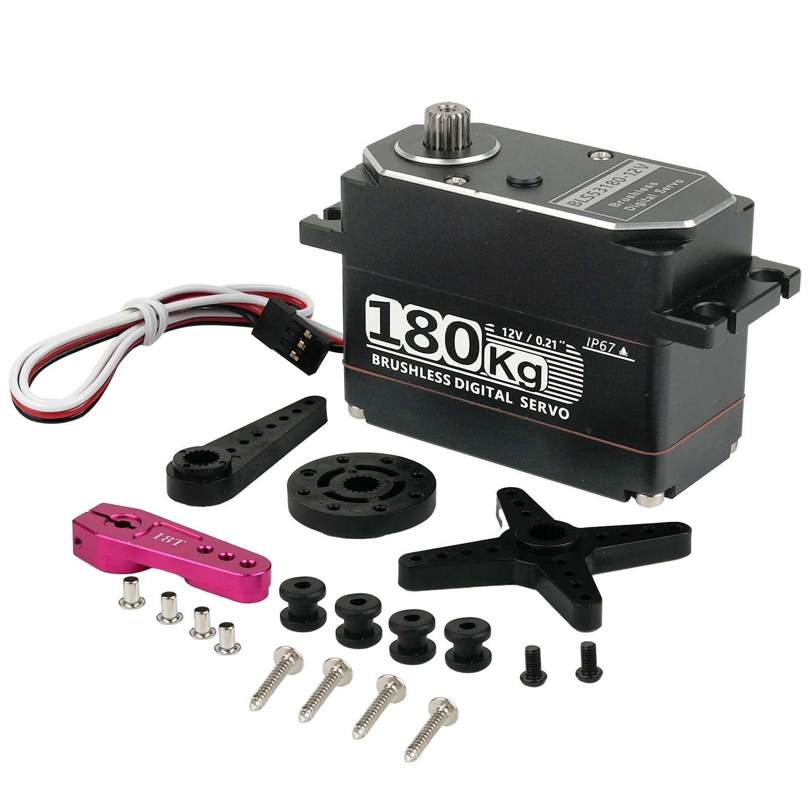 BLS53180-12V 180KG Metal Brushless Digital Servo Waterproof  for 1/5 Redcat HPI Baja 5B SS RC Servo Car SAVOX-0236 LOSI XL 5T