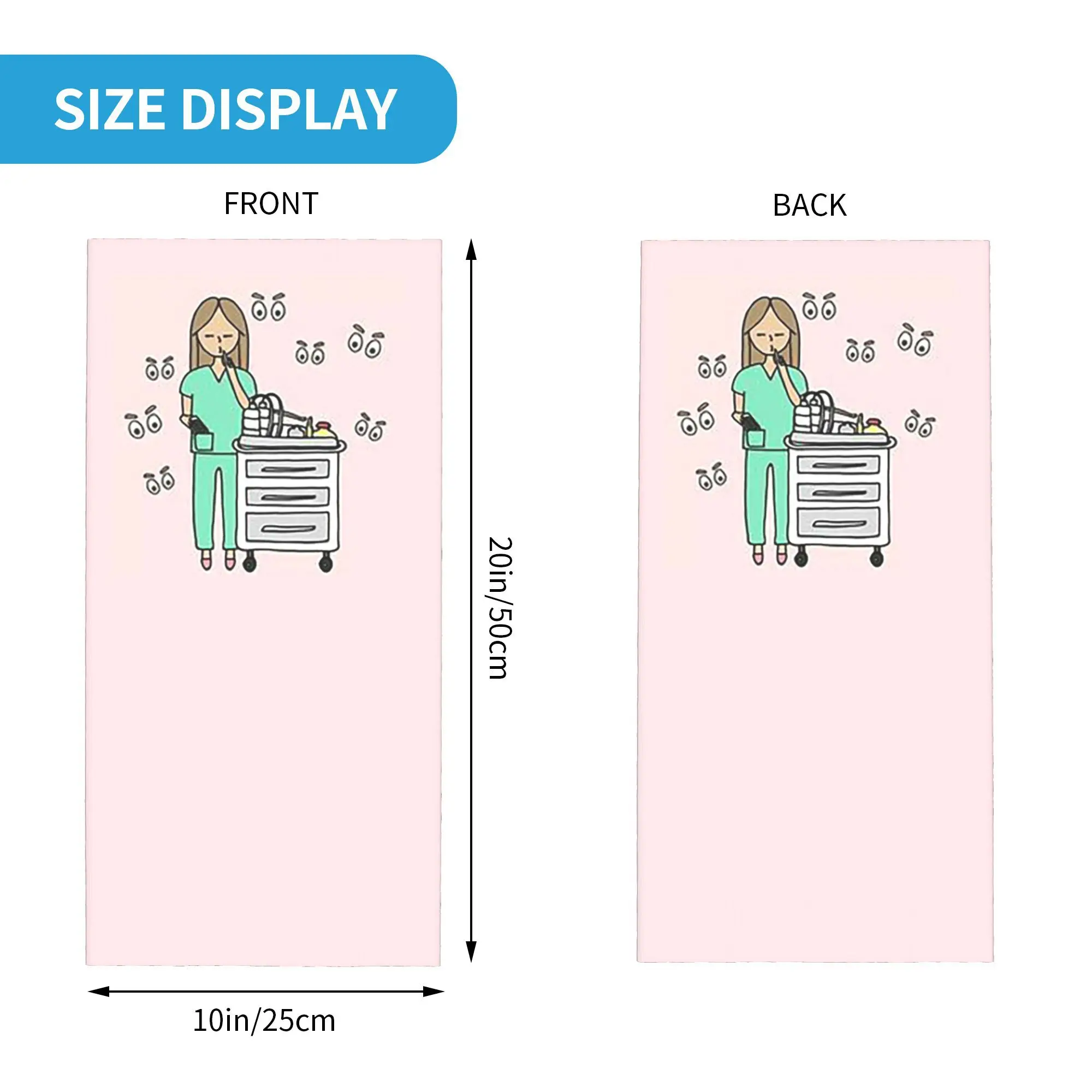 Enfermera en apuros médico enfermeira bandana pescoço capa impressa máscara cachecol quente bandana ciclismo para homens mulheres adulto toda a temporada