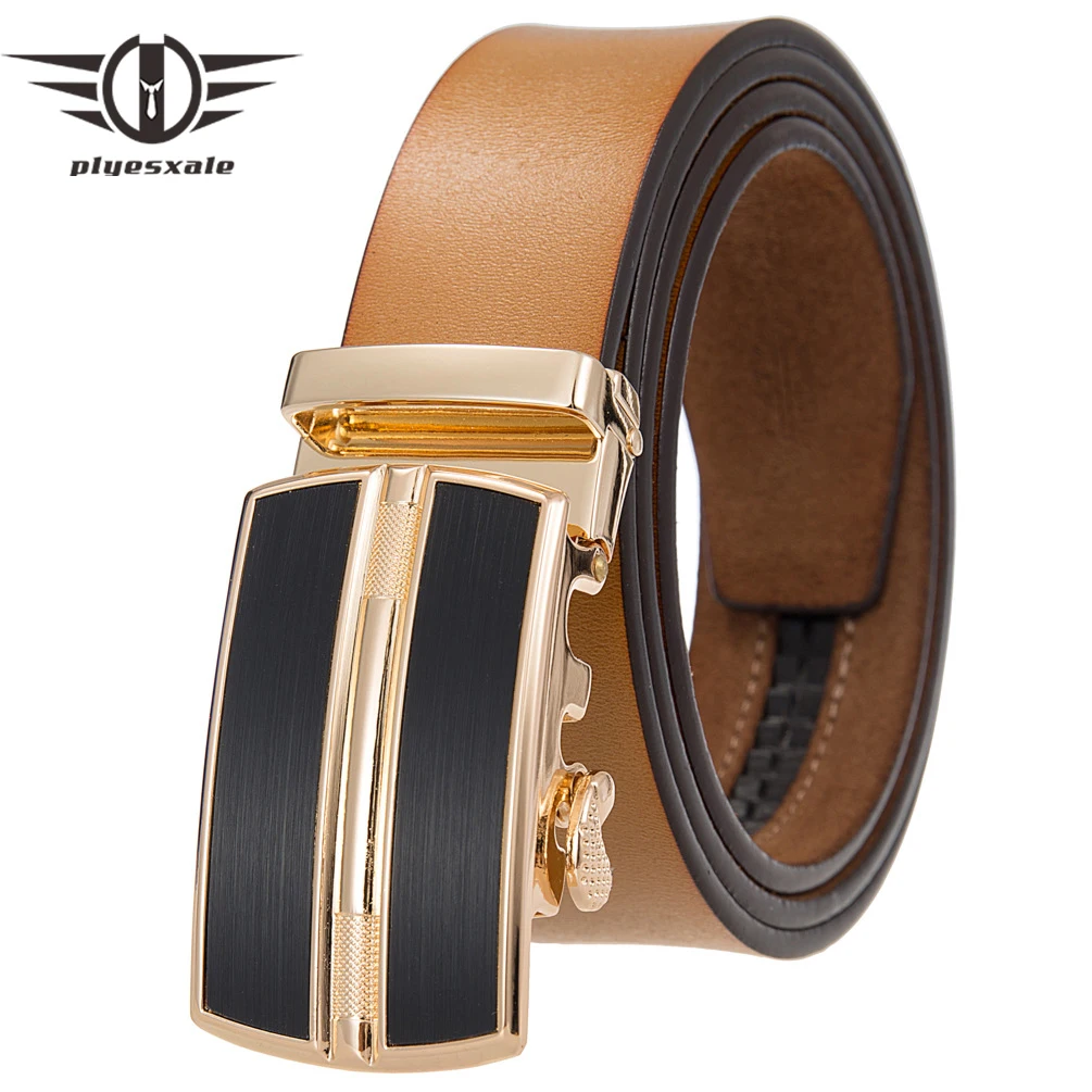 plyesxale-レッドブラウンブラックメンズ本革ベルト調節可能なウエストバンド男性-35-センチ幅高級ビジネスベルト男性用-b961