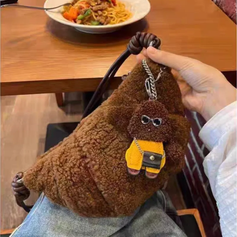 JIAERDI لطيف امبسوول الكرواسون حقيبة المرأة ريترو براون المدمجة حقيبة كتف السيدات الكورية شخصية حقيبة كروسبودي عادية 2025 #1