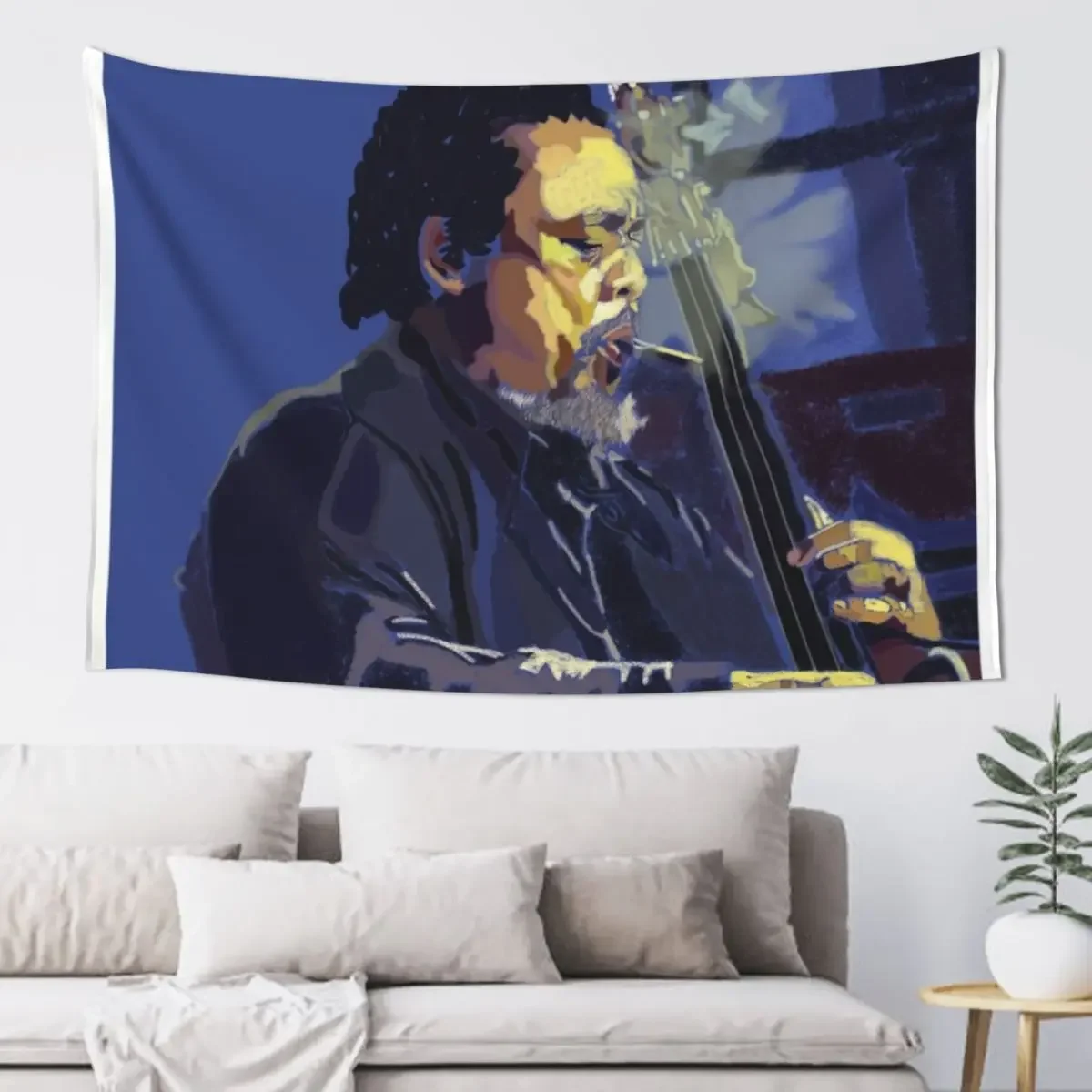 

Charles Mingus Illustration Tapestry Aesthetic Room Decor Hanging Wall Room Decoration Accessories Tapestry