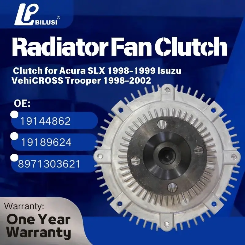 BILUSI Radiator Fan Clutch 19144862 19189624 8971303621 for Acura SLX 1998-1999 Isuzu VehiCROSS Trooper 1998-2002 V6 3.5L Petrol