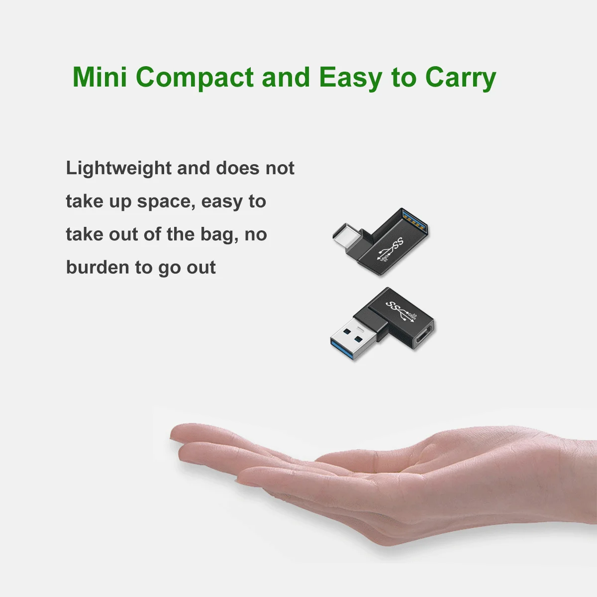 Tarrahaw-Adaptateur OTG USB mâle vers type-c femelle, coude PD, transmission à grande vitesse, convertisseur de gadgets, directions