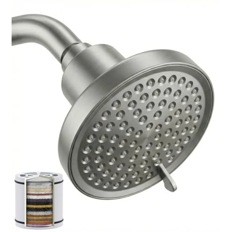 

Fixed Shower Head Filter COMBO Anti-Chlorine Hard Water Filtered Shower Heads 7 Sprays High Pressure with 25 Stage Filtration B