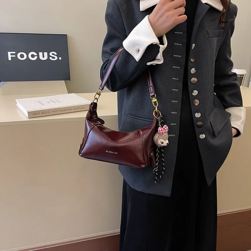 

Винтажная модная сумка для подгузников для женщин, дизайнерская сумка через плечо, люксовый бренд, минималистичная элегантная сумка-тоут из кожи с большой вместимостью.