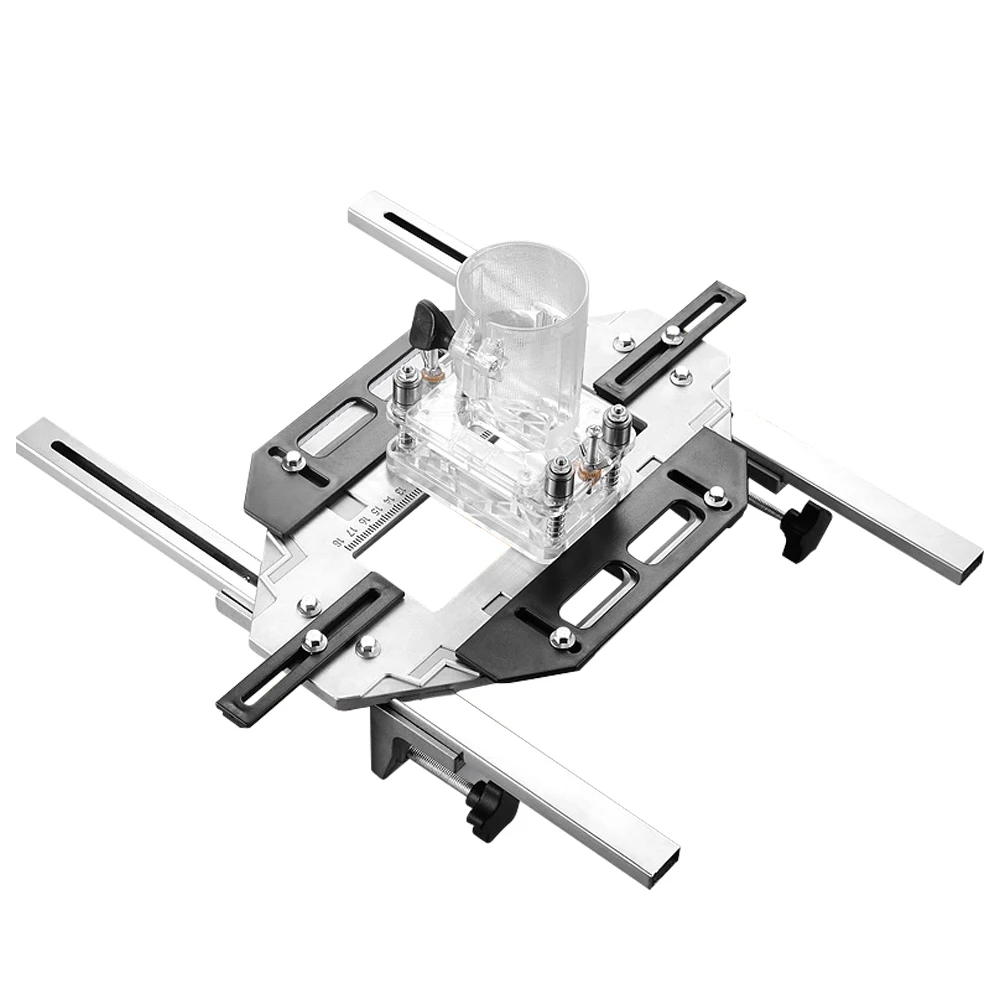 

Wood Door Grooving Positioner Woodworking Hole Drilling Guide Locator Multifunctional Hinge Holes Punching Locator