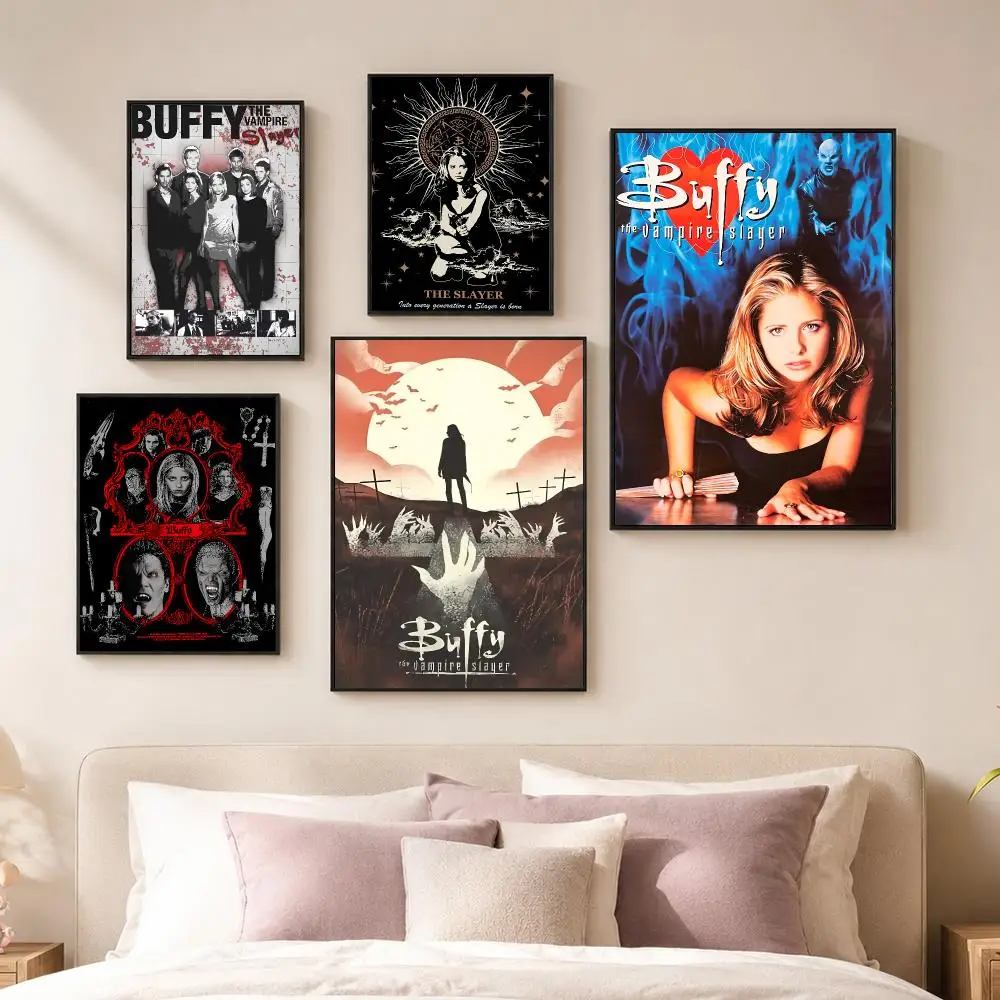 TV Series B-Buffy the Vampire Slayer Poster Vintage PP Paper Wall Art Home Decor Print for Bedroom Living Room Aesthetic Gift