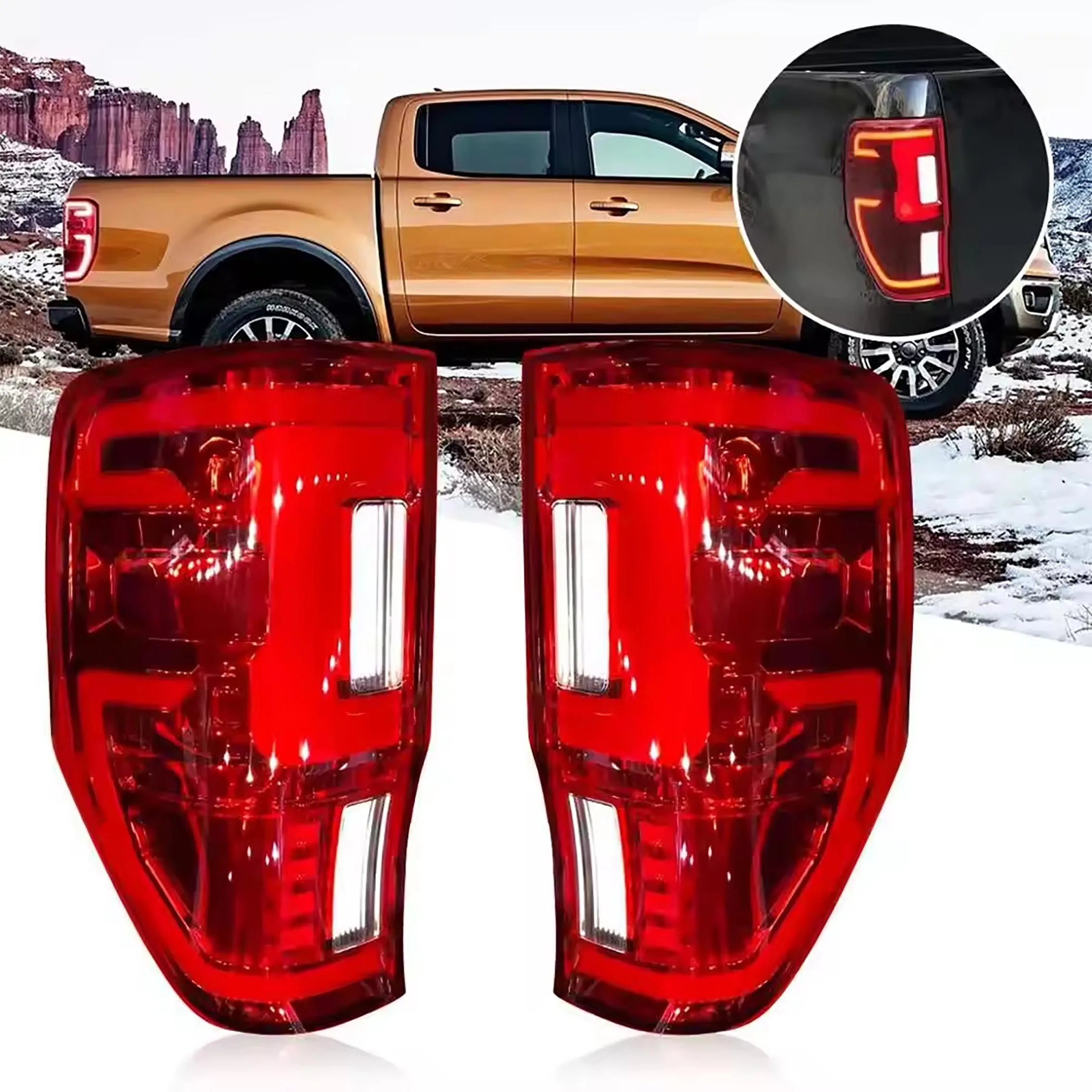 Left/Right Pickup Truck Tail Lights Rear Light Indicator Turn Signal Lamp For Ford Ranger 2012-2022 WILDTRAK XL XlS XLT SPORT