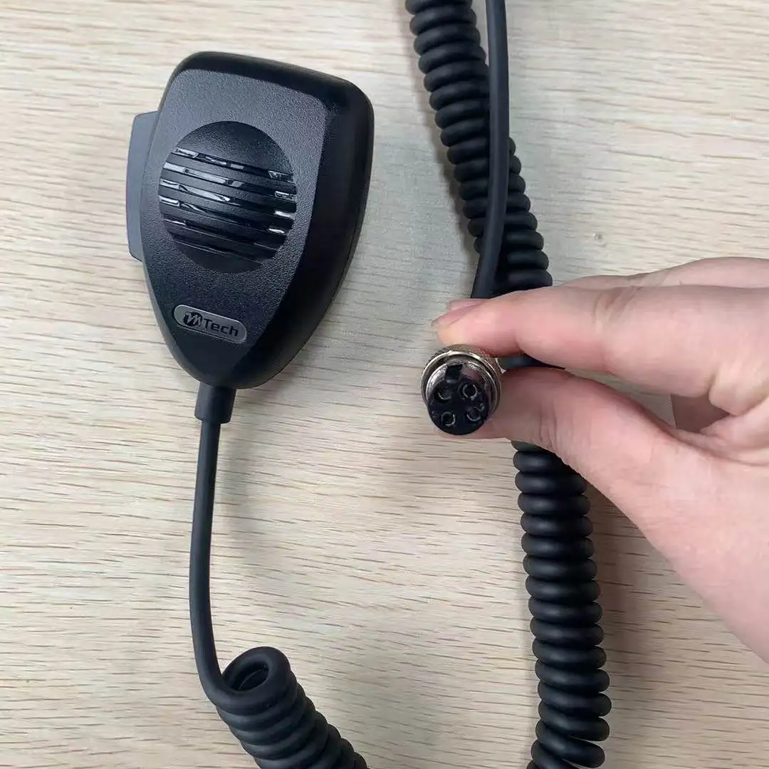 Micrófono de Mano COBRA CB-12, Micrófono para Radio de Coche, Auriculares con Micrófono, Auriculares de Aviación, Micrófono CB de 4 Polos