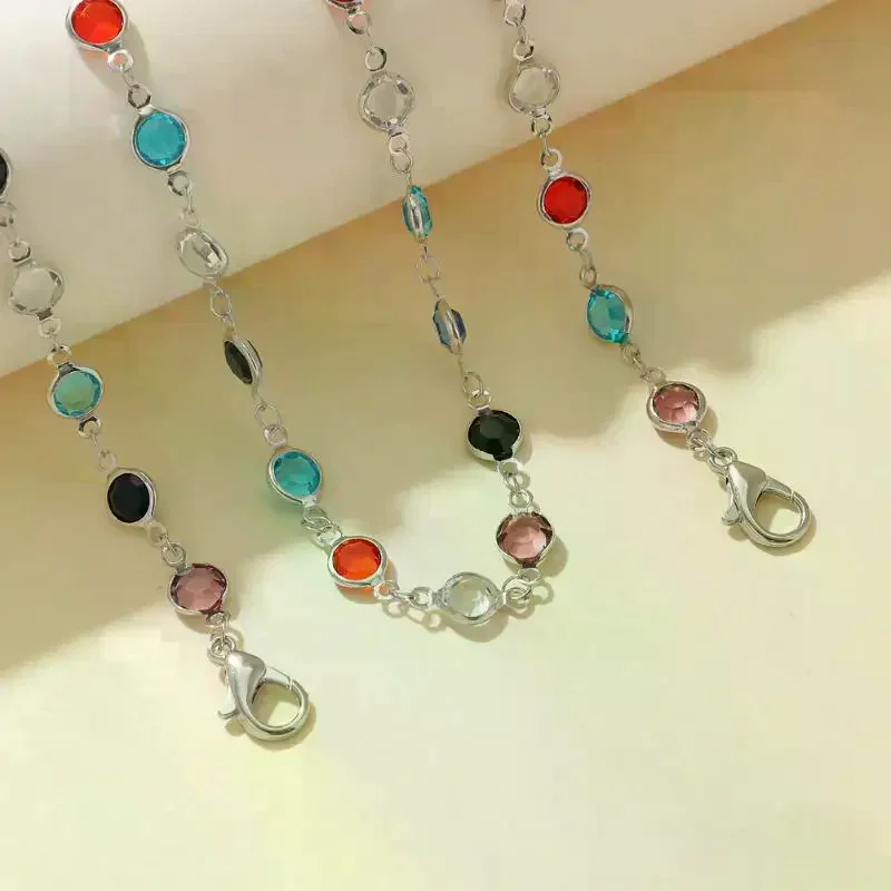 Stylish Metal Sunglasses Holder Strap Anti-Lost Eyeglass Chain Lanyard for Women Daily Sports Party