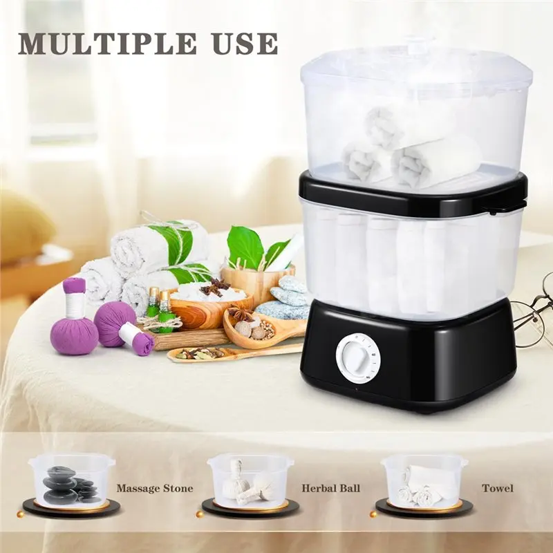 ABFU-Hot Towel Warmer,Rapid Heating Towel Steamer For Facials Can Hold 30 Mini Wet Towels, Portable Mini Towel Warmer US Plug