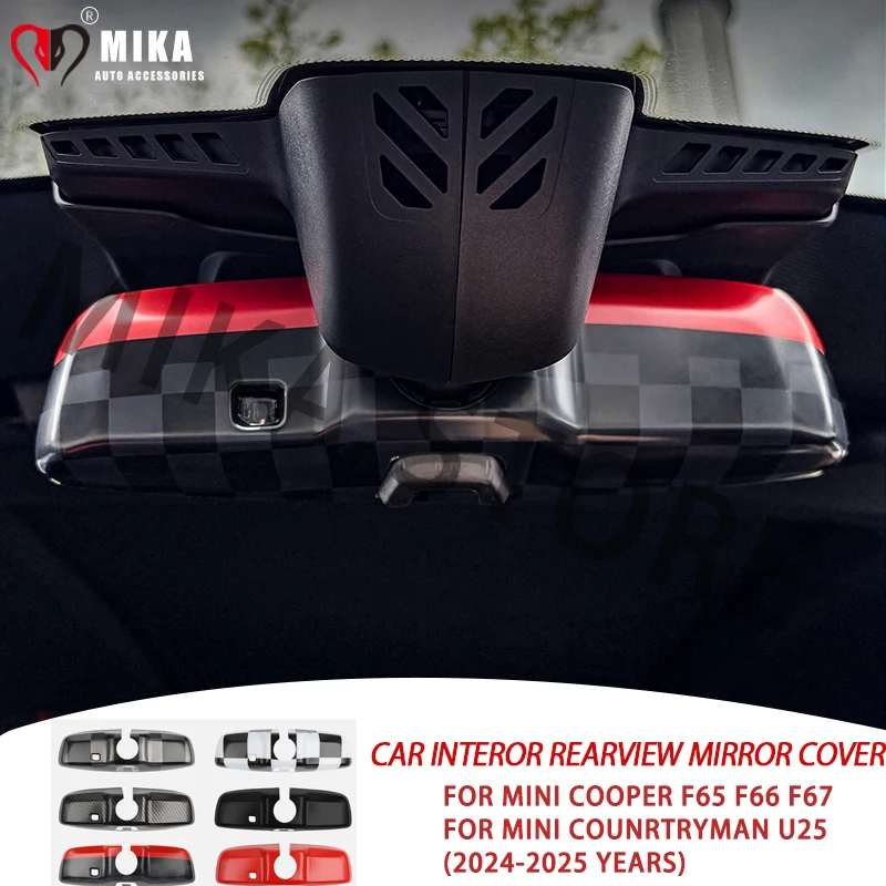 Interior Rearview Mirror Cover Rear View Mirror Protector Frame Interior for Mini Cooper F65 F66 F67 J05 U25