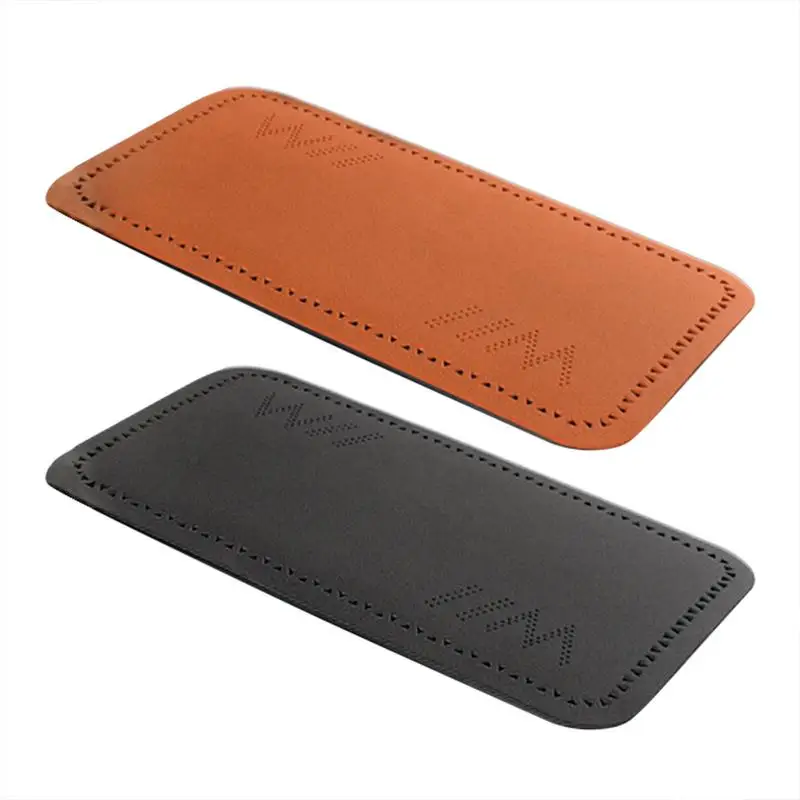 Car Armrest Box Pad Ultra-Thin Center Console Mat Armrest Cover Anti-Slip Black/Orange Car Interior Accessories Fit Armrest Box