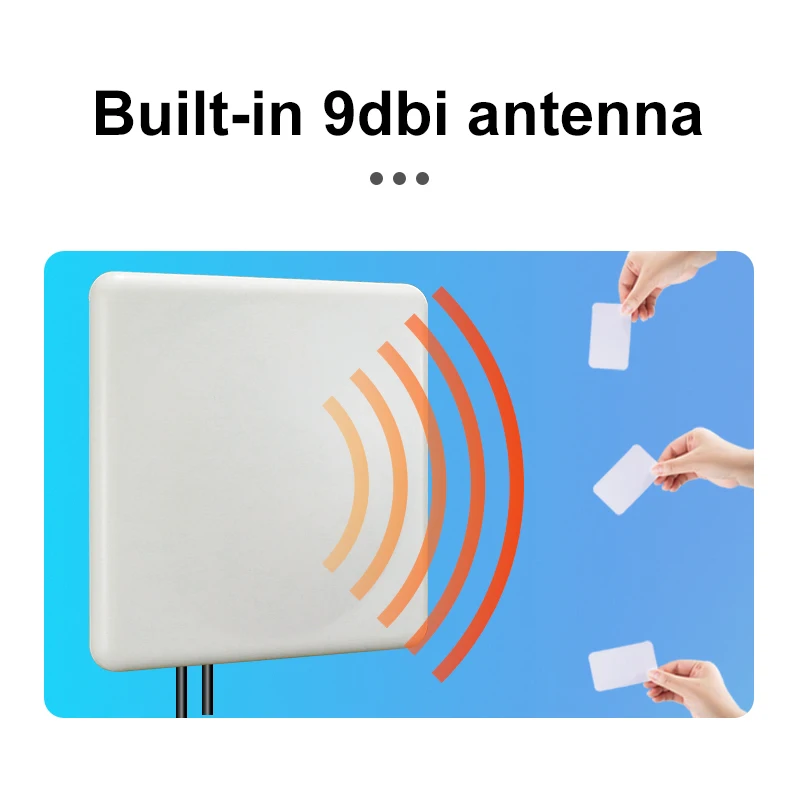 E710 18m RS232 RS485 TCP/IP Relay RFID Card Reader Built-in 9dbi Circular Antenna Provide Free SDK  Warehouse Management