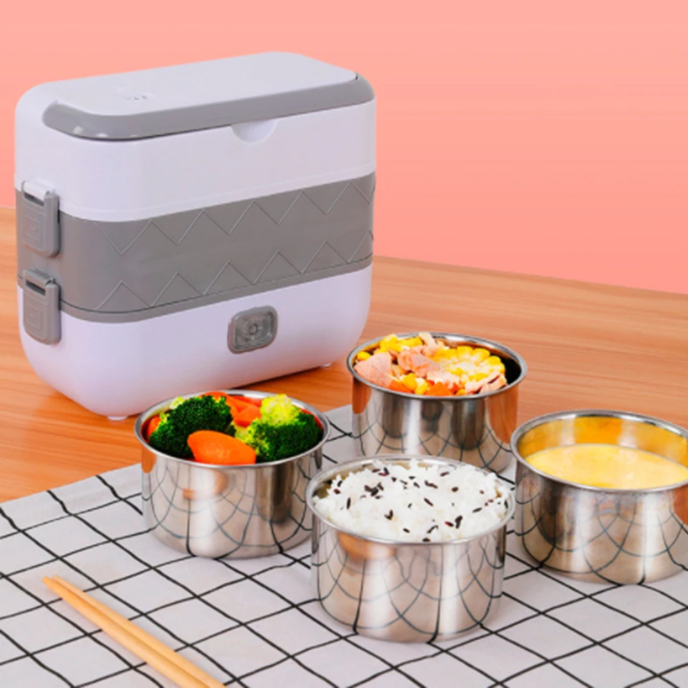 

Electric Heating Lunch Box For Kids School Food Container Leak-Proof Bento Lunch Box Kitchen Portable Container Food Warmer Box