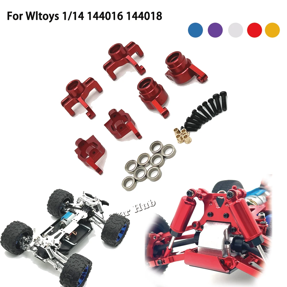 

Rear Wheel Cup C-seat Steering Cup for WLtoys 144016 144018 OP Accessories Metal Upgrade Parts Kit Rc Model Crawler Car Truck