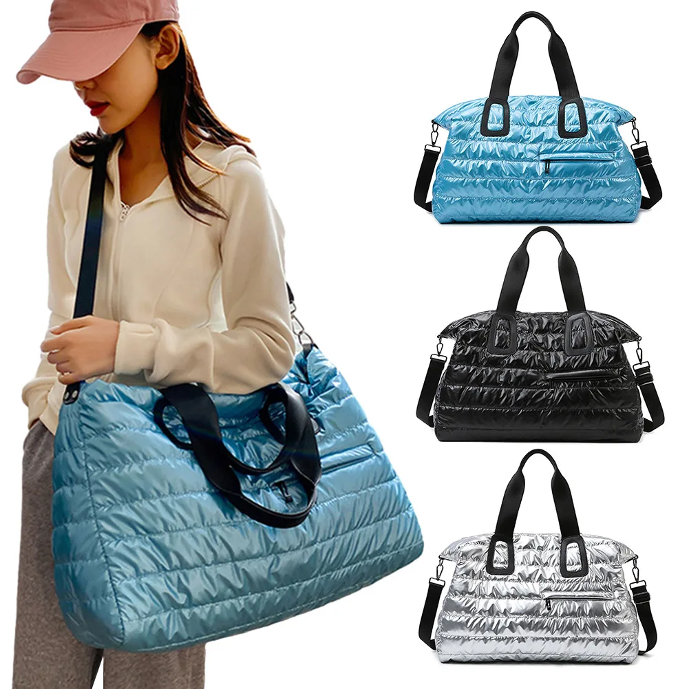 

Wet Dry Separation Duffle Tote Bag Large Capacity Weekend Handbags Multifunctional Nylon Messenger Bag Waterproof for Gym Sports