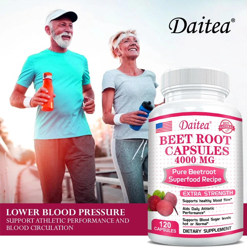 Organic Beetroot Capsules with Black Pepper – Blood Circulation,  Blood Vessel Health & Heart Health Support, Cholesterol Levels