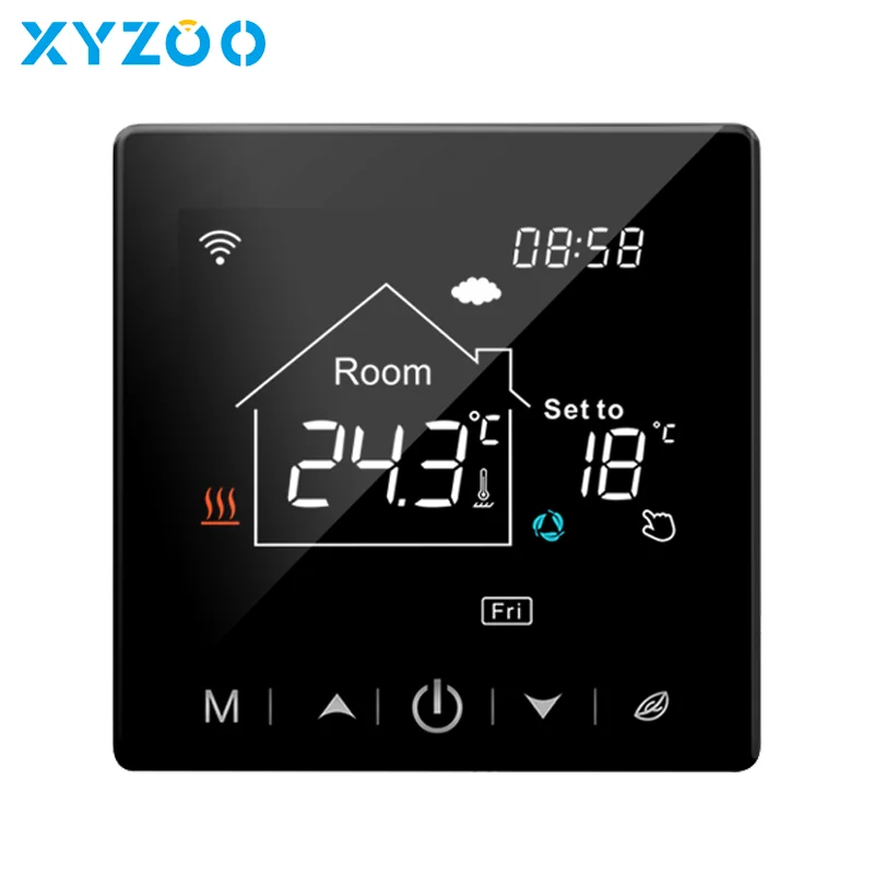 WiFi Tuya Thermostat Smart Home Electric Floor Water/Gas Boiler LCD Digital Touch Heating Temperature Controller Alexa Google