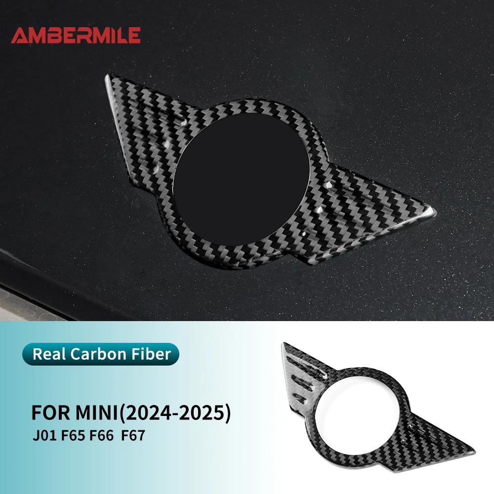 

Real Dry Carbon Fiber for Mini Cooper S F65 F66 F67 J01 EV 2024 2025 Car Logo Front Hood Badge Rear Trunk Emblems Sticker