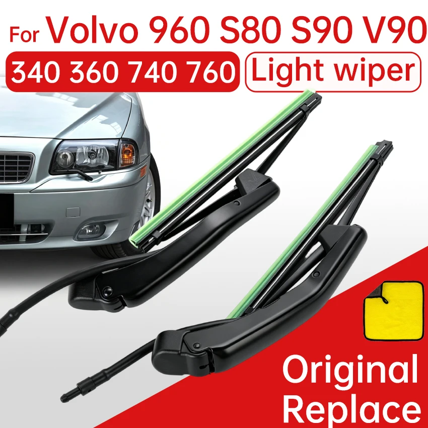 Kit de limpador de farol de substituição de lâmina de limpador de carro para Volvo 960 S80 S90 V90 340 para 360 740 760