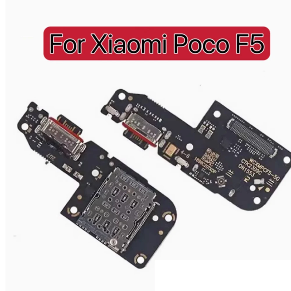 

Original For Xiaomi Poco F5 5G Dock Port Connector SIM Card Reader Board Slot Flex Cable