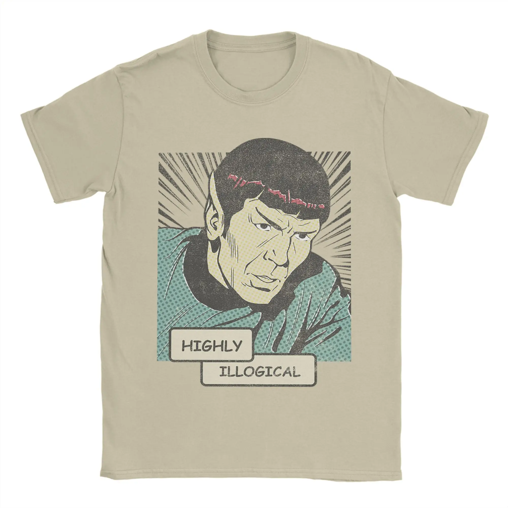 

Star Treks Spock, очень иллюзорные футболки, мужские забавные футболки из 100% хлопка, футболки с круглым вырезом, топы с короткими рукавами 6XL